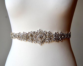 Bridal Sash, Wedding Dress Sash Belt, Rhinestone Sash, Rhinestone Bridal Bridesmaid Sash Belt, Wedding dress sash belt