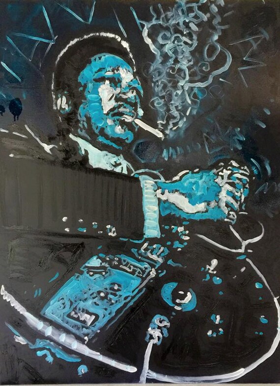 Large Wall Art Blues Music Wall Art BB King Guitar by MattPecson