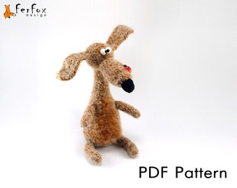 Amigurumi pattern, crochet dog pattern, DIY, PDF tutorial, crochet toy pattern