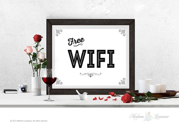 printable sign Free WIFI signs instant download by ... printable sign Free WIFI signs instant download by ...