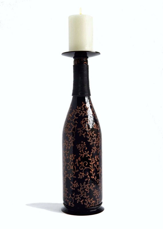 Votive Candle Holder Wine Bottle Candle Holder Decorative