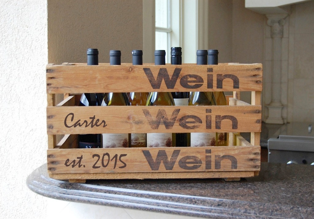 Personalized Vintage Wine Crate by asouthernbucket on Etsy