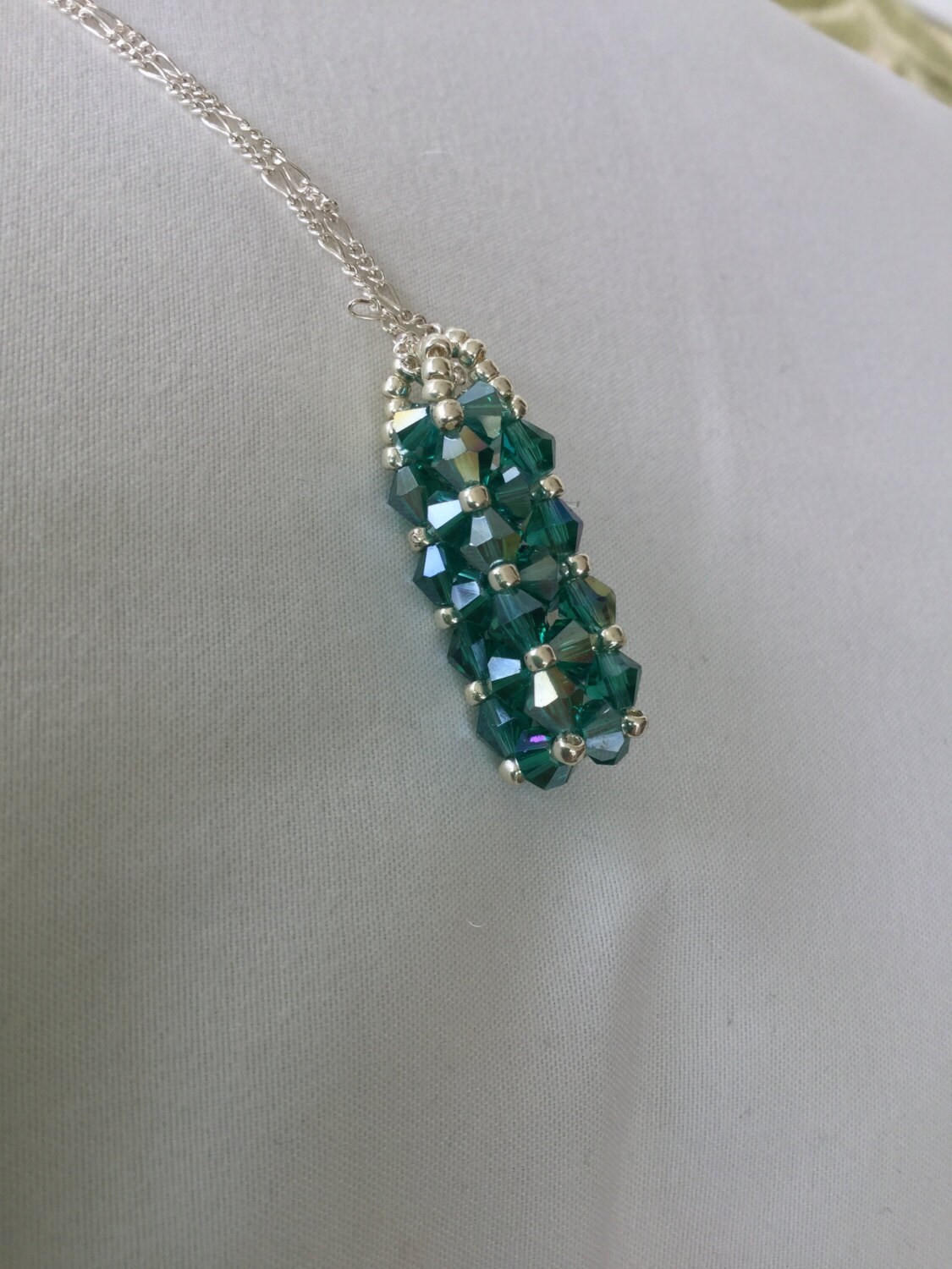 Handmade Jewelry Beadwoven Crystal jewelry Necklace