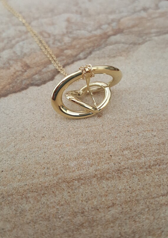 3d Music Necklace - "Triune" - Original Brass Pendant - Fifth Octave Harmony - Techniflow Soundstill Series