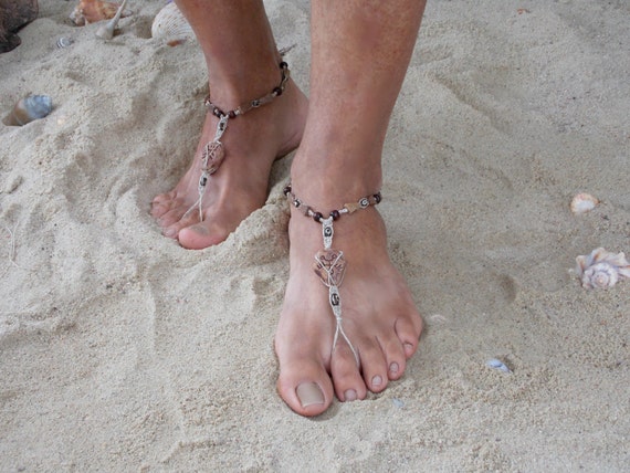 Mens Barefoot Sandals Beach Footwear Mens Shoes Brown