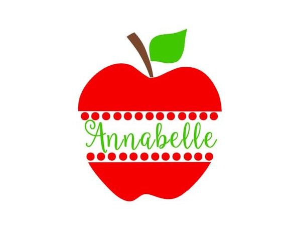 Apple Monogram instant download cut file for cutting machines