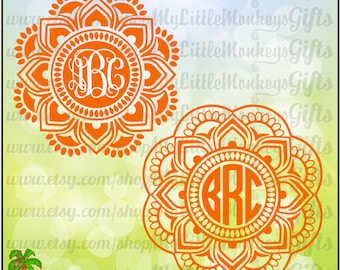 Mandala ~ Mandala SVG ~ Mandala Monogram SVG ~ 2 Color ~ 3 Color ~ Monogram Svg ~ Commercial Use SVG ~ Cut File ~ Clipart ~ svg-dxf-eps-png