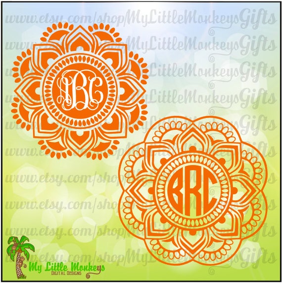 Download Mandala ~ Mandala SVG ~ Mandala Monogram SVG ~ 2 Color ~ 3 ...