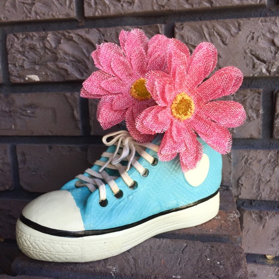 1990 Ceramic Converse Sneaker Shoe Style Flowerpot Planter