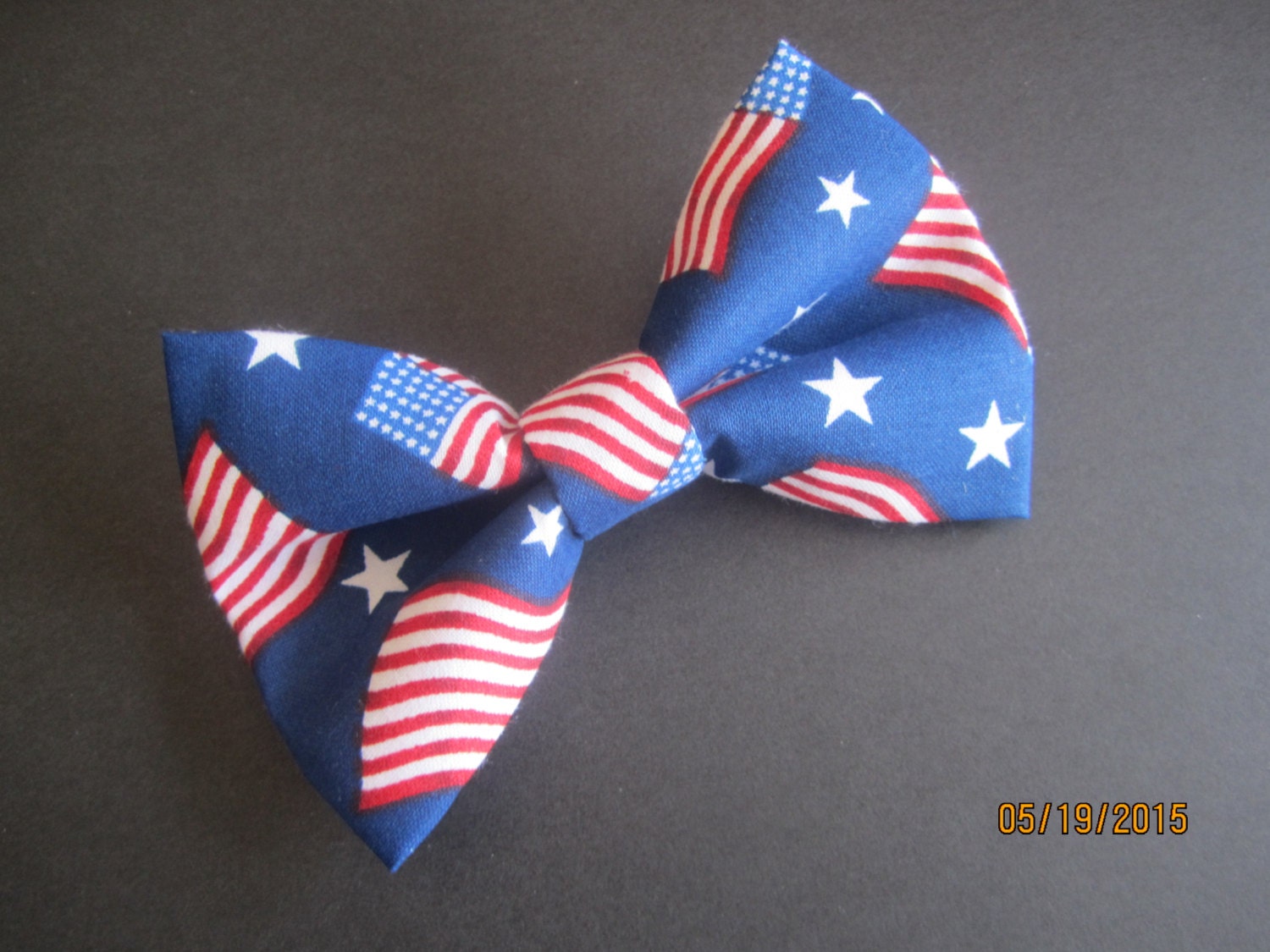 4th of July bow tie July 4th bow tie US flag bow by SewCuteSewCool