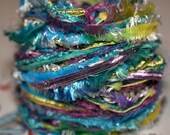 FIBERS, Yarn Fibers, Fringe Yarn, Teal, Green, Aqua Fibers, Scrapbook fibers, Knitting Yarns, Crotchet Yarn, Scrapbook Fringe Active