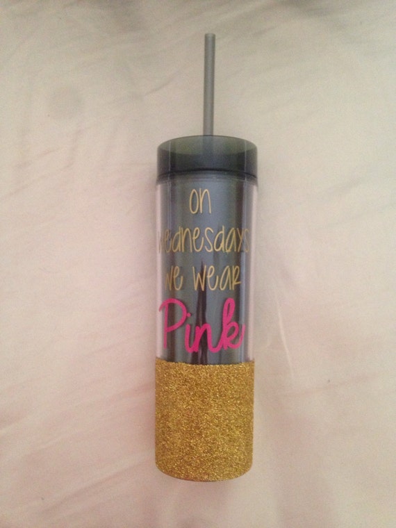 Tall skinny tumbler // mean girls tumbler // on wednesdays we