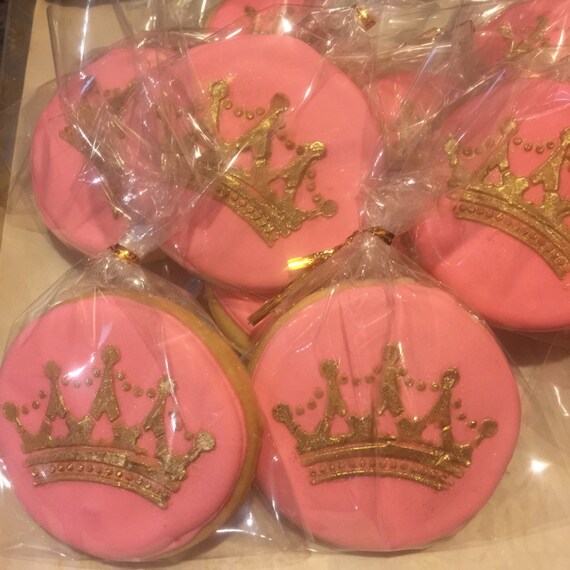 Items similar to Royal Gold Tiara cookie favors on Etsy