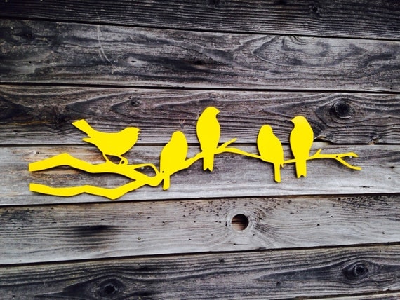 Birds On A Branch Metal Art by OregonTorchCraft on Etsy