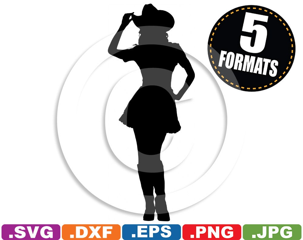 Download Sexy Cowgirl Clip Art Image svg & dxf cutting files for