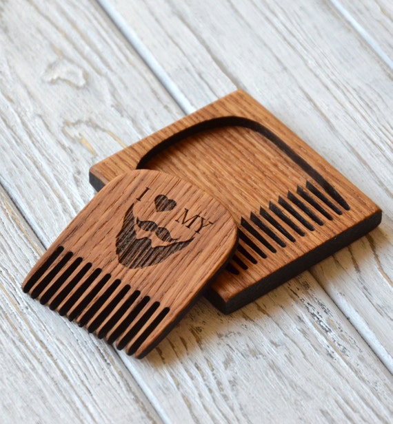 Beard comb. Personalized custom engraved wooden by EnjoyTheWood
