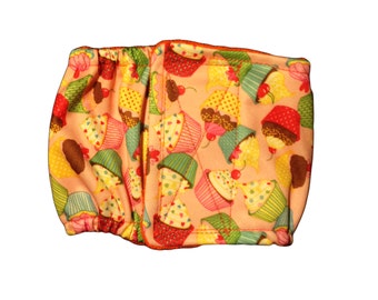 Waterproof Dog Belly Band - Cupcakes Premium Fully Waterproof PUL Washable Male Dog Diaper