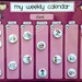 weekly kids calendar schedule activity chore chart