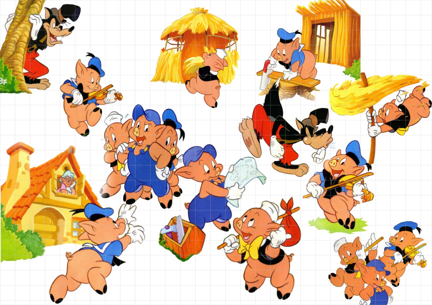 Little pigs, Disney, Digital graphics