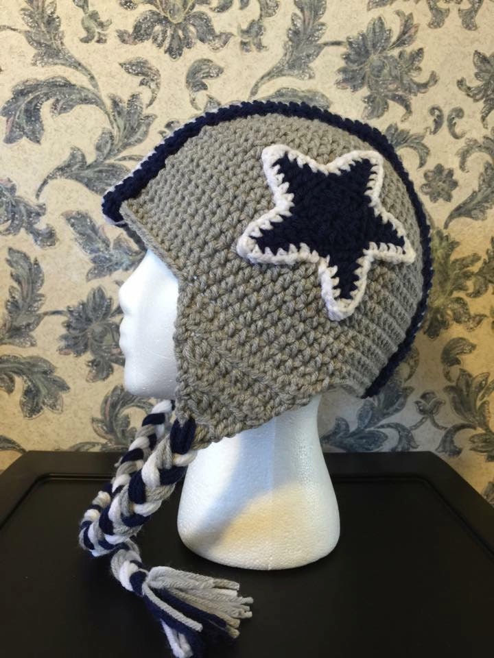 Dallas Cowboys Hat/Dallas Cowboys Beanie/Crochet Dallas