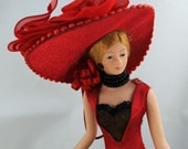 Victorian Lady Bisque Half Doll, Dressed in Red With Black Lace, Great Piece for A Craft or Sewing Room # 133 ok Victorian Lady Bisque Half Doll, Dressed in Red With Black Lace, Great Piece for A Craft or Sewing Room # 133 ok