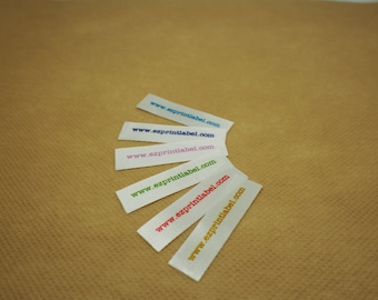 100pcs bleach and wash proof Custom Clothing Labels personalized your text only sewing labels printed on satin fabric