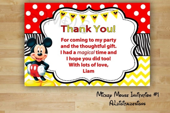 Mickey Mouse Mickey Mouse Thank you card Thank You card