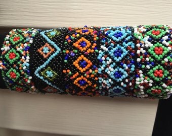 5 stretch Bracelets,Native American Style Seed Bead Bracelet, Indian Style Handmade Bracelet, Multicolor Bracelet, Seed Bead Jewelry