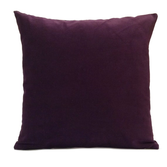 Dark Purple Plum Pillow Throw Pillow Cover Decorative