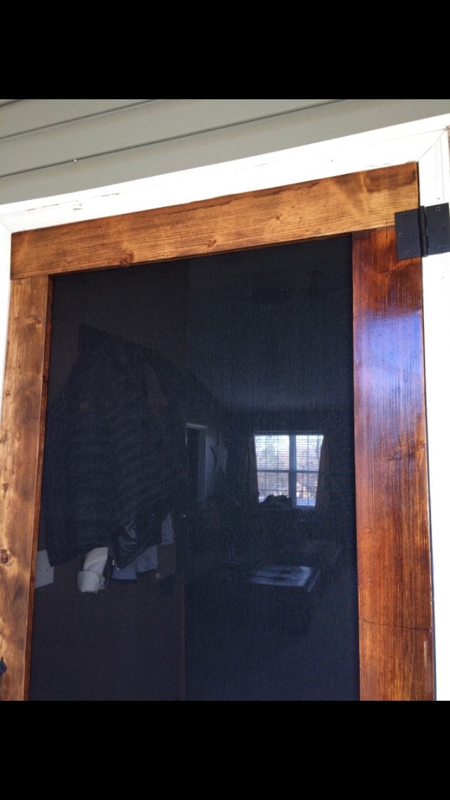 Custom Rustic Screen Doors with wood bottom by AWRestoration