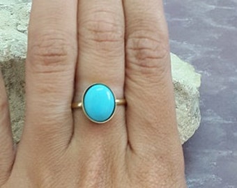 SALE! Cocktail Ring, Turquoise ring,Statement Ring,December birthstone ring,Bezel Set Ring, Birthstone Ring,Gold ring
