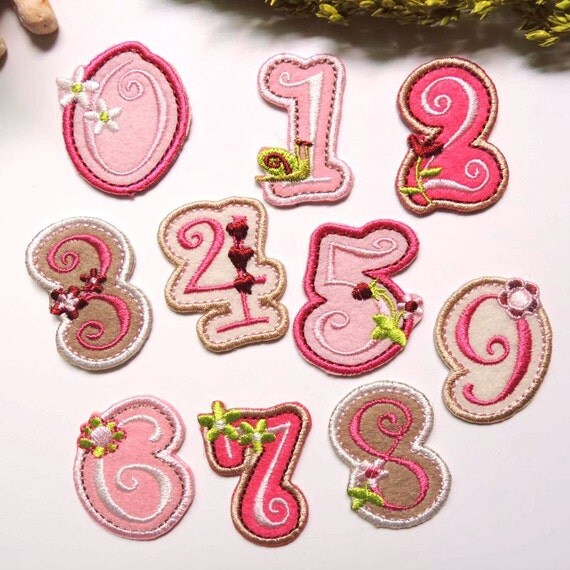 Number patches embroidered ironon patches sew on patches Number patches embroidered ironon patches sew on patches