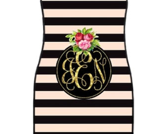 Kate Spade Inspired Monogrammed Car Mats! Design your Own!