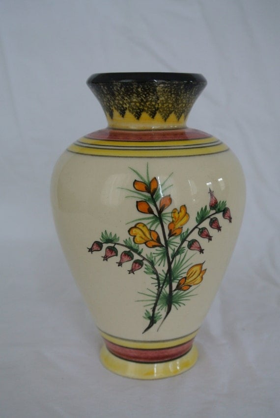 HB Henriot Quimper Flowered Vase by VintageCreole on Etsy