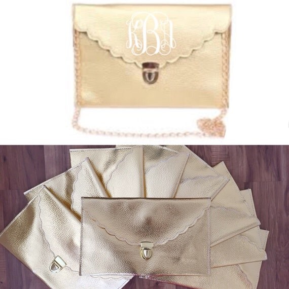 Monogrammed Clutch With Chain by SouthrnSophisticated on Etsy