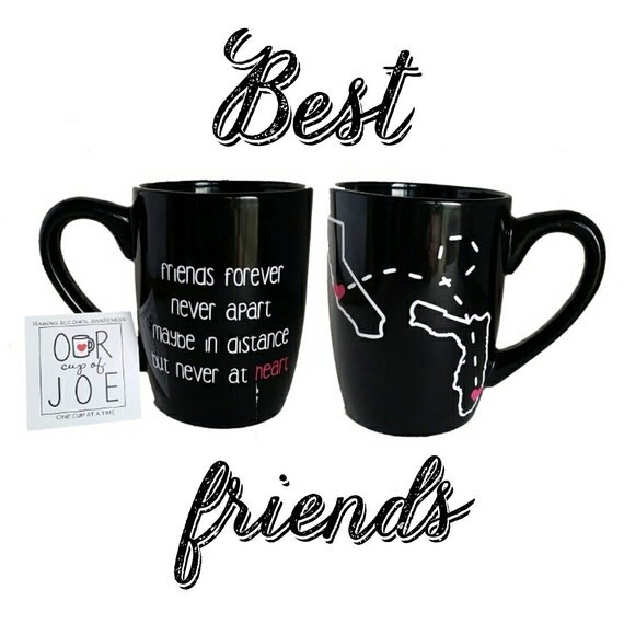 SET Friends Forever Mug Set // Best Friends by OurCupOfJoe on Etsy