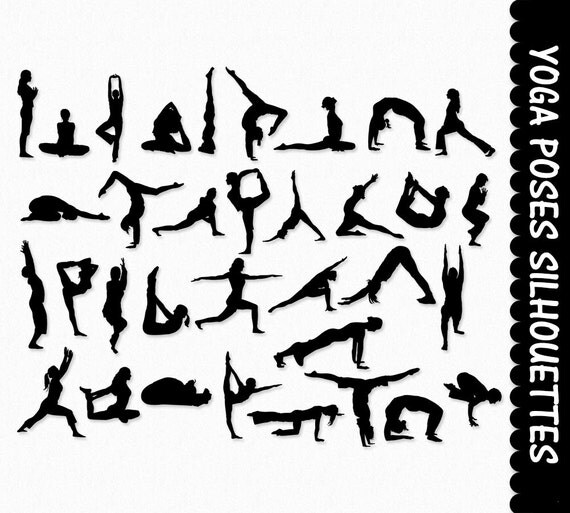 yoga clip art yoga poses silhouette graphics yoga clipart