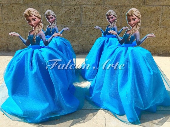 Frozen birthday Dress Centerpiece Favor Elsa Anna Olaf Inspired for Birthday Elsa Dress Anna Dress 1 PIECE Il_570xn