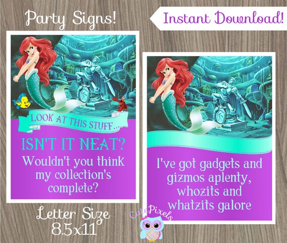 mermaid birthday 21st sign to Sign, Mermaid Ariel Birthday Party Items Little similar