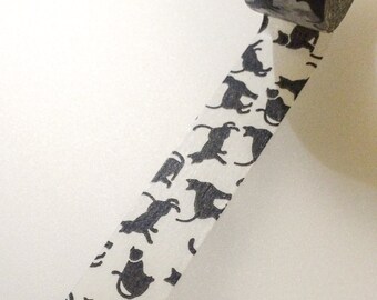 Cat Washi Tape - Black