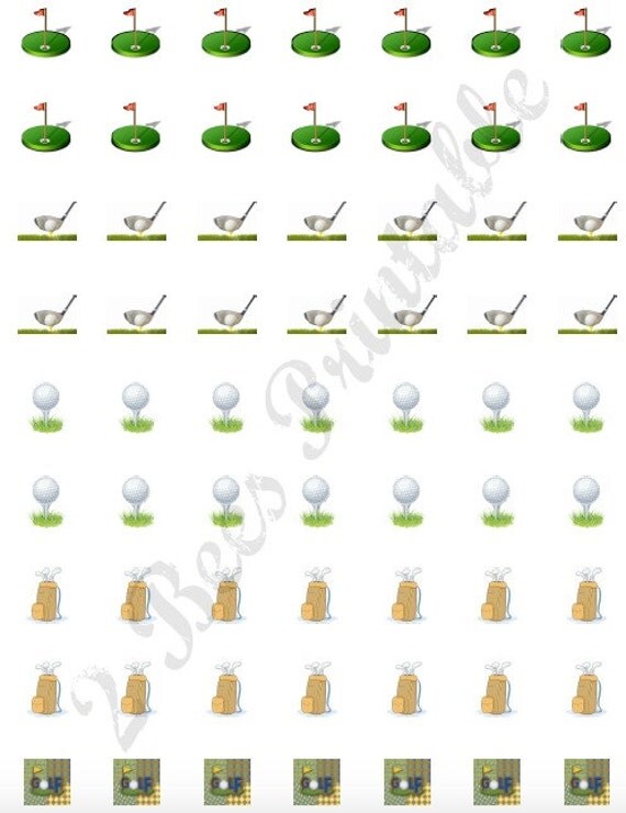Printable Golf Stickers for Planners