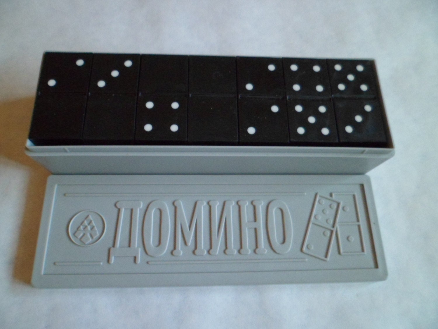 Vintage Plastic Domino Set in Original Plastic by vintageUSSR777