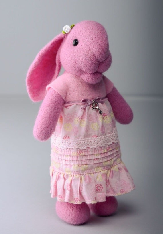 Homemade soft toy Bunny by TownOfToys on Etsy