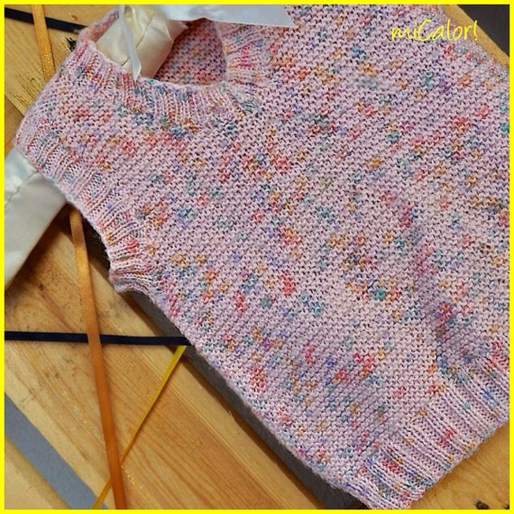 Knit Unisex Baby Vest by miCalorKnits on Etsy