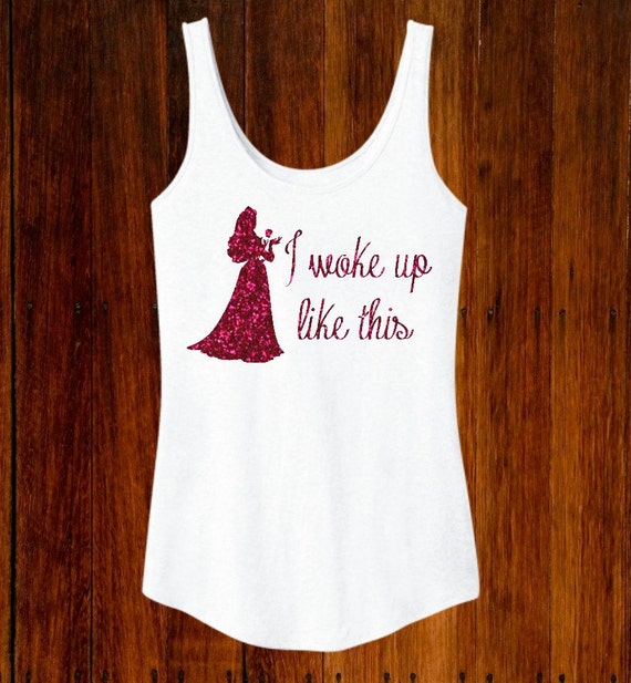 Sleeping Beauty Aurora Inspired Glitter Women's Tank by