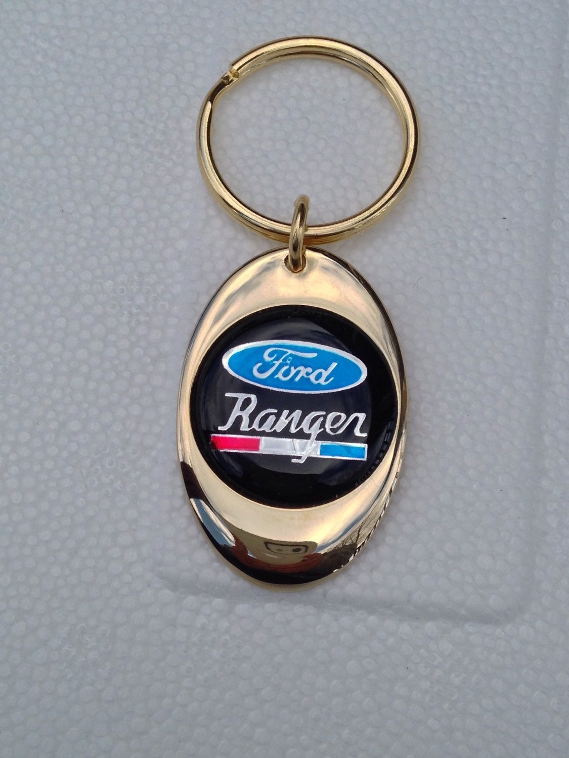 Ford Ranger Keychain Solid Brass Gold Plated Key Chain