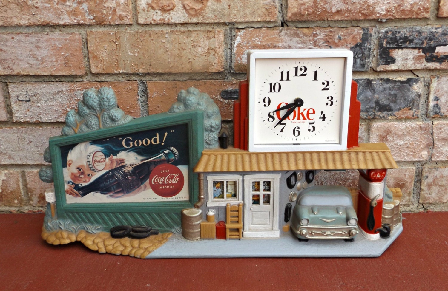 Vintage CocaCola Wall Clock Coke by BrassRabbitVintage on Etsy