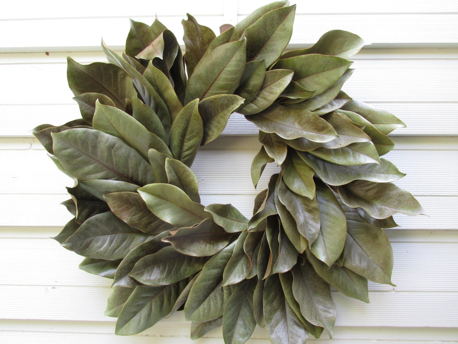Dried Magnolia Leaf Wreath Dried Floral Large by MelroseBotanicals