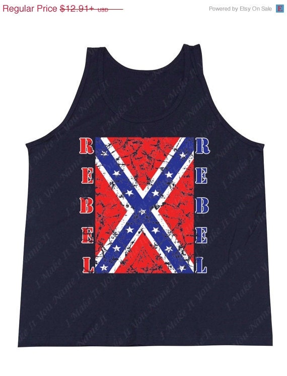 Confederate Flag Rebel MEN'S Tank Top by IMakeItYouNameIt on Etsy