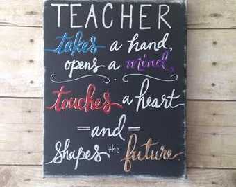 Teacher takes a hand | Etsy